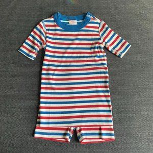 Hanna Andersson red, white, and blue striped short johns, 5Y